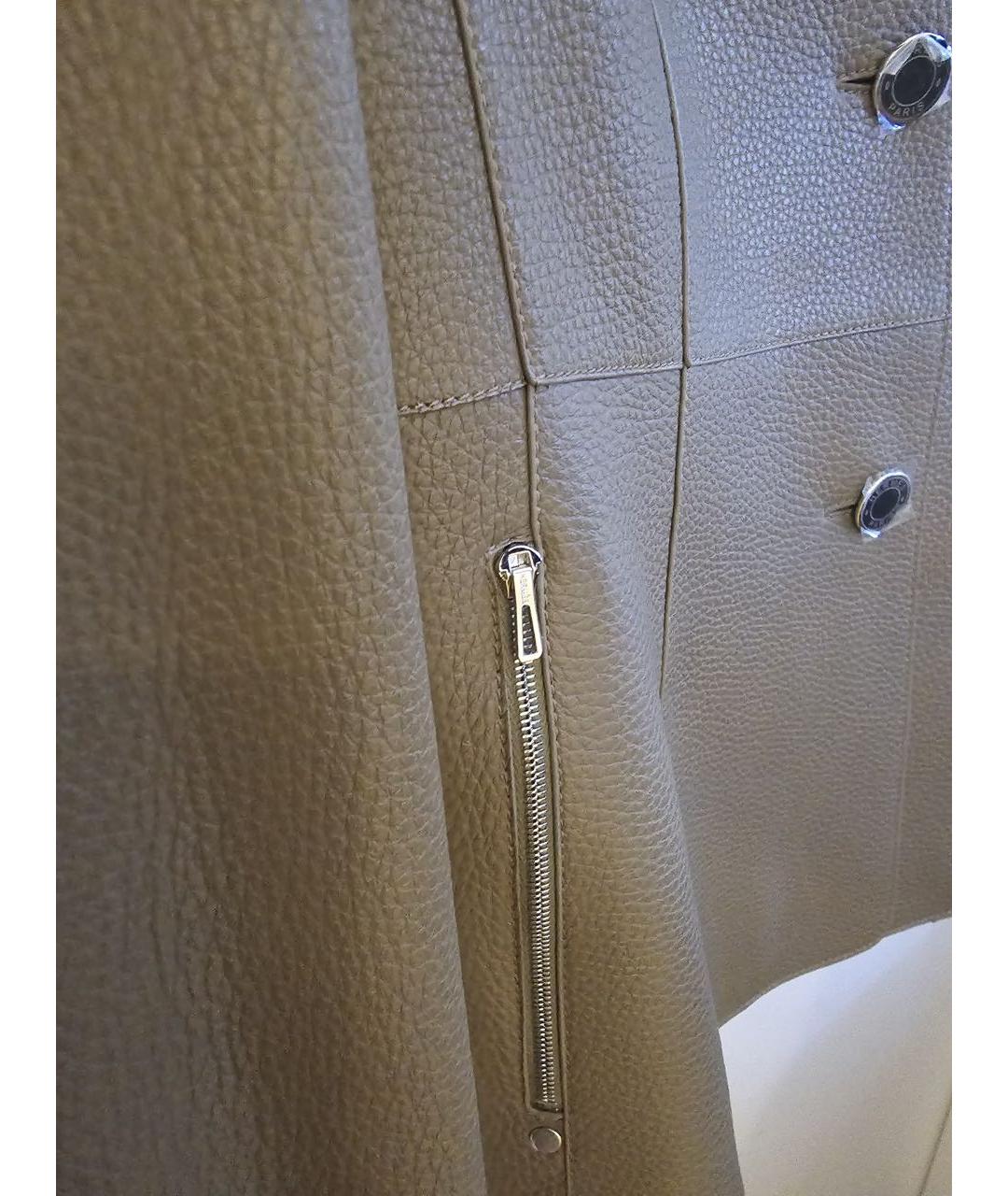 HERMES Серая кожаная куртка, фото 6