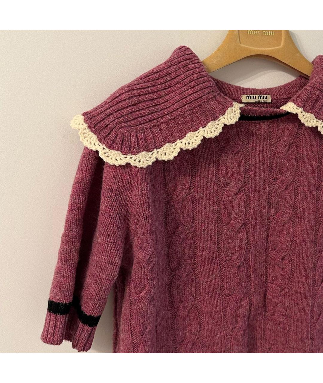 MIU MIU Розовый шерстяной джемпер / свитер, фото 4