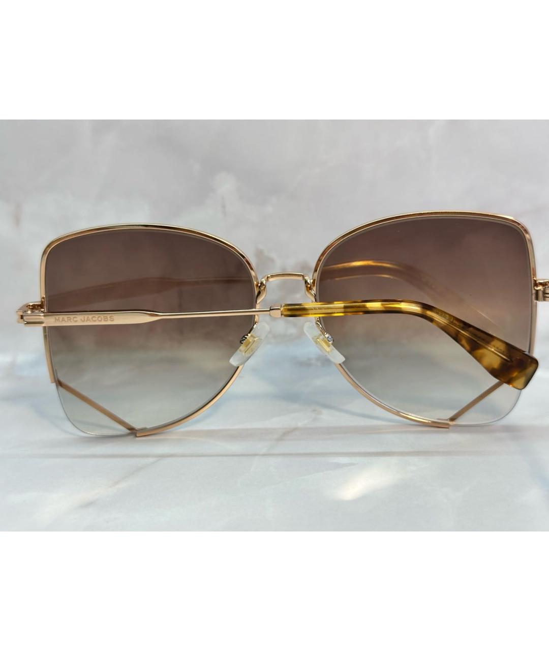 MARC JACOBS Золотые металлические солнцезащитные очки, фото 5