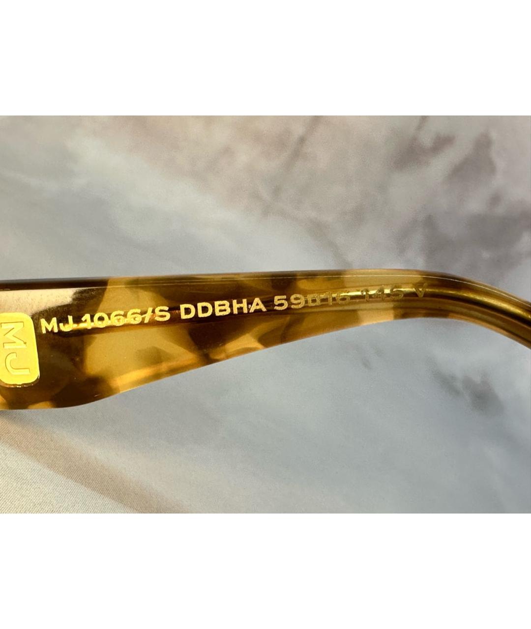 MARC JACOBS Золотые металлические солнцезащитные очки, фото 6