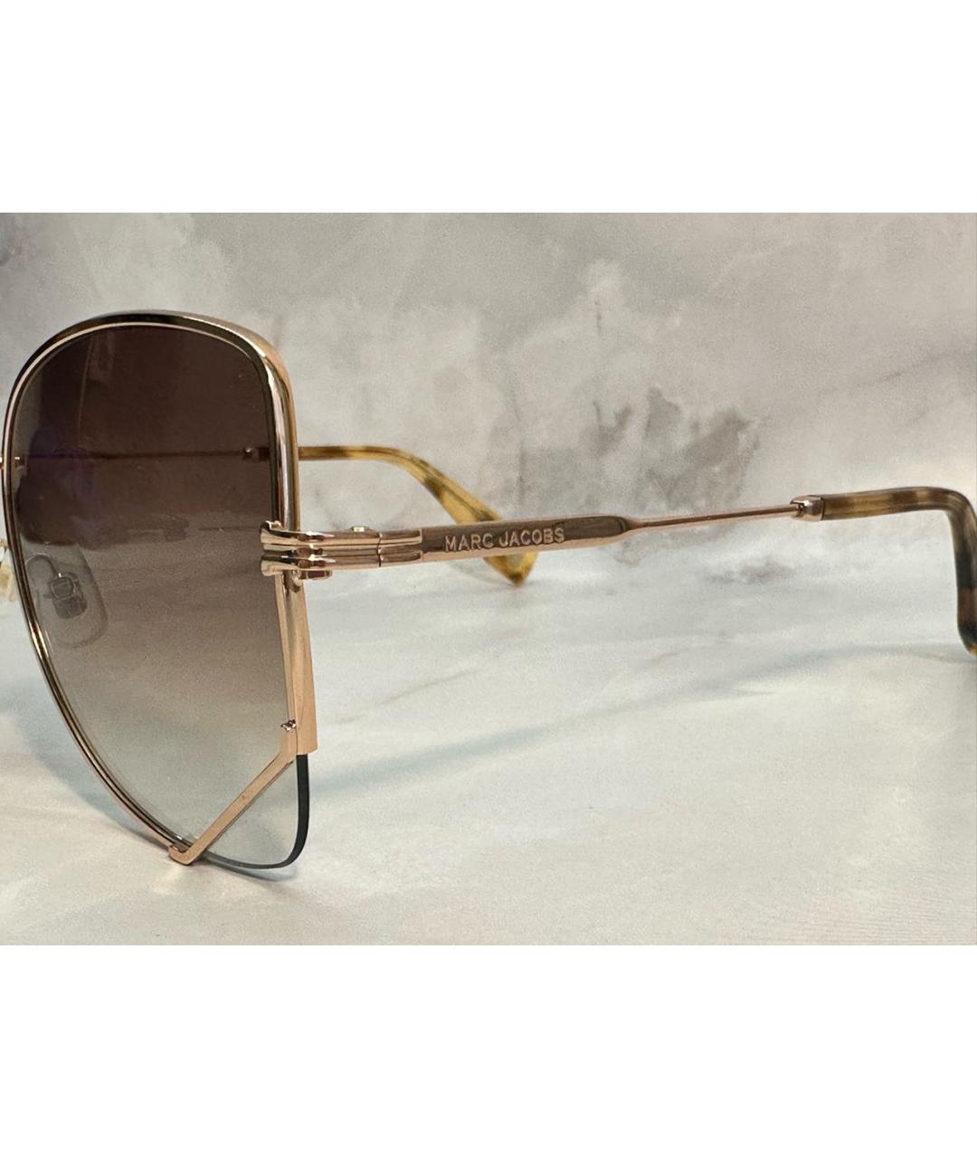 MARC JACOBS Золотые металлические солнцезащитные очки, фото 3