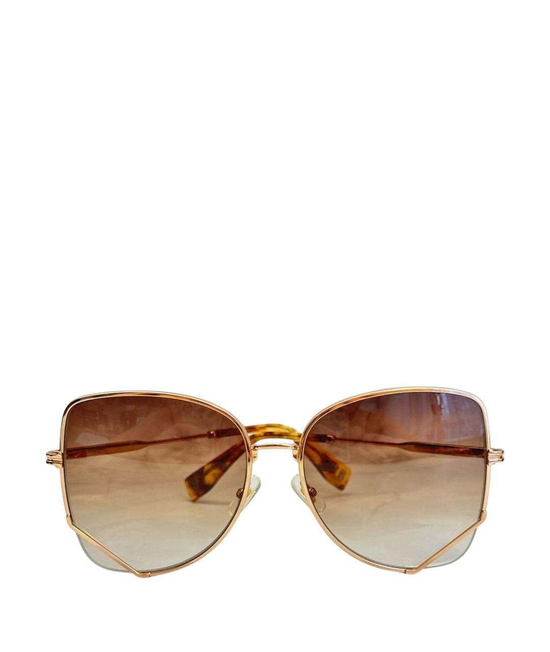 MARC JACOBS Золотые металлические солнцезащитные очки, фото 1
