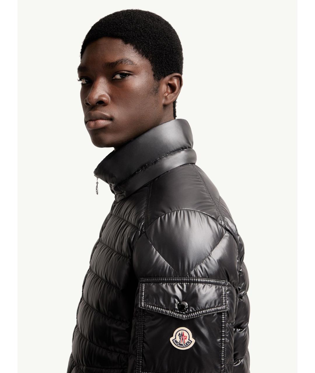 MONCLER Черная полиамидовая куртка, фото 6