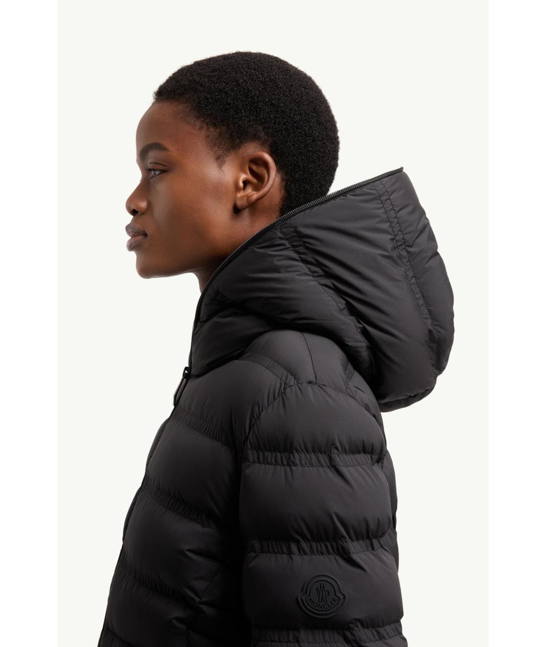 MONCLER Черная полиамидовая куртка, фото 6