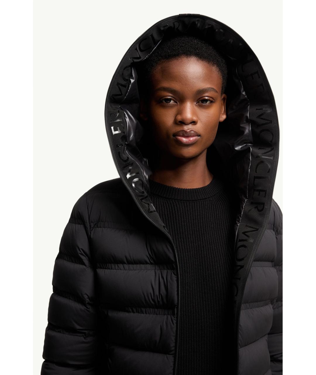 MONCLER Черная полиамидовая куртка, фото 5