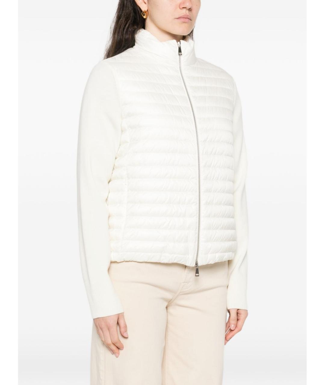 MONCLER Белая полиамидовая куртка, фото 4