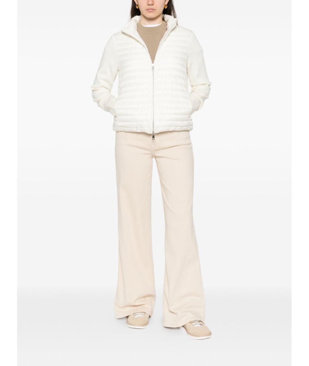MONCLER Белая полиамидовая куртка, фото 2