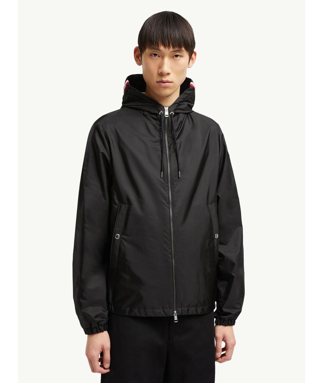 MONCLER Черная полиамидовая куртка, фото 3