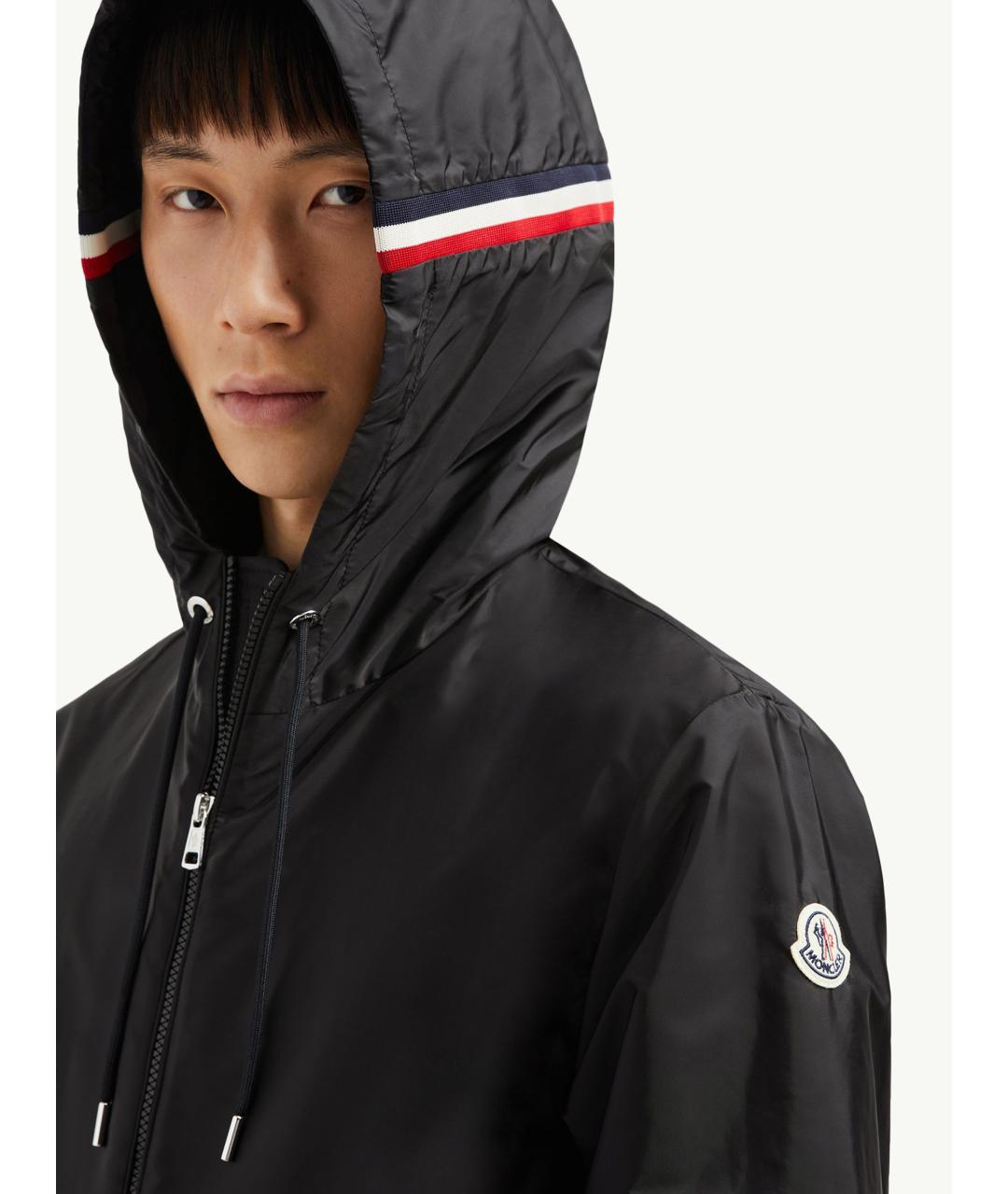 MONCLER Черная полиамидовая куртка, фото 7