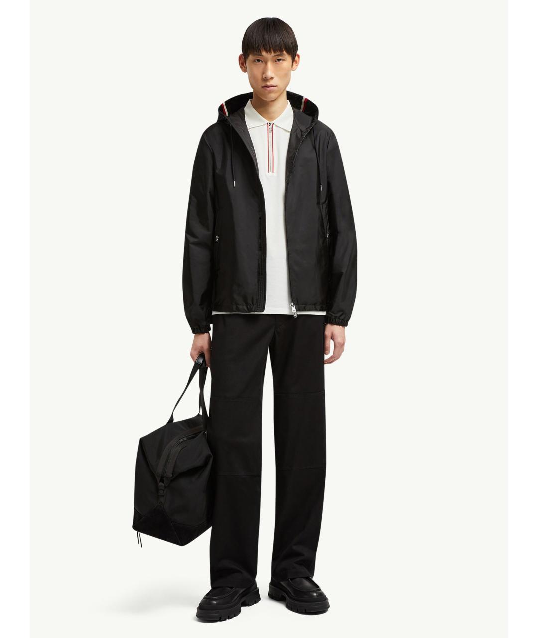 MONCLER Черная полиамидовая куртка, фото 2