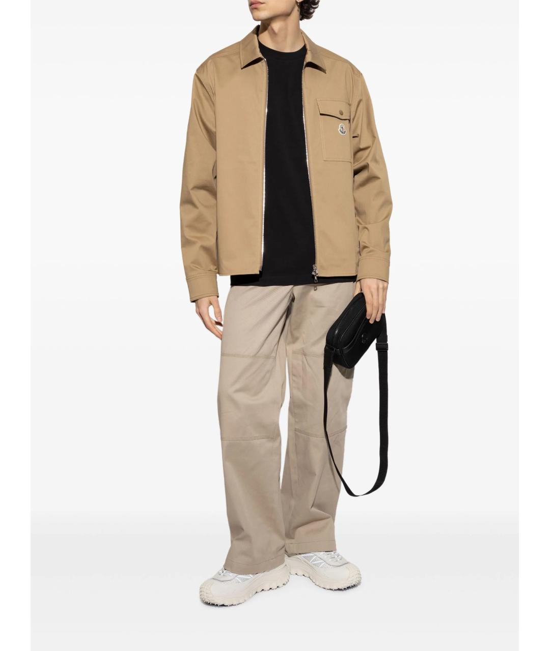 MONCLER Черная хлопковая футболка, фото 2