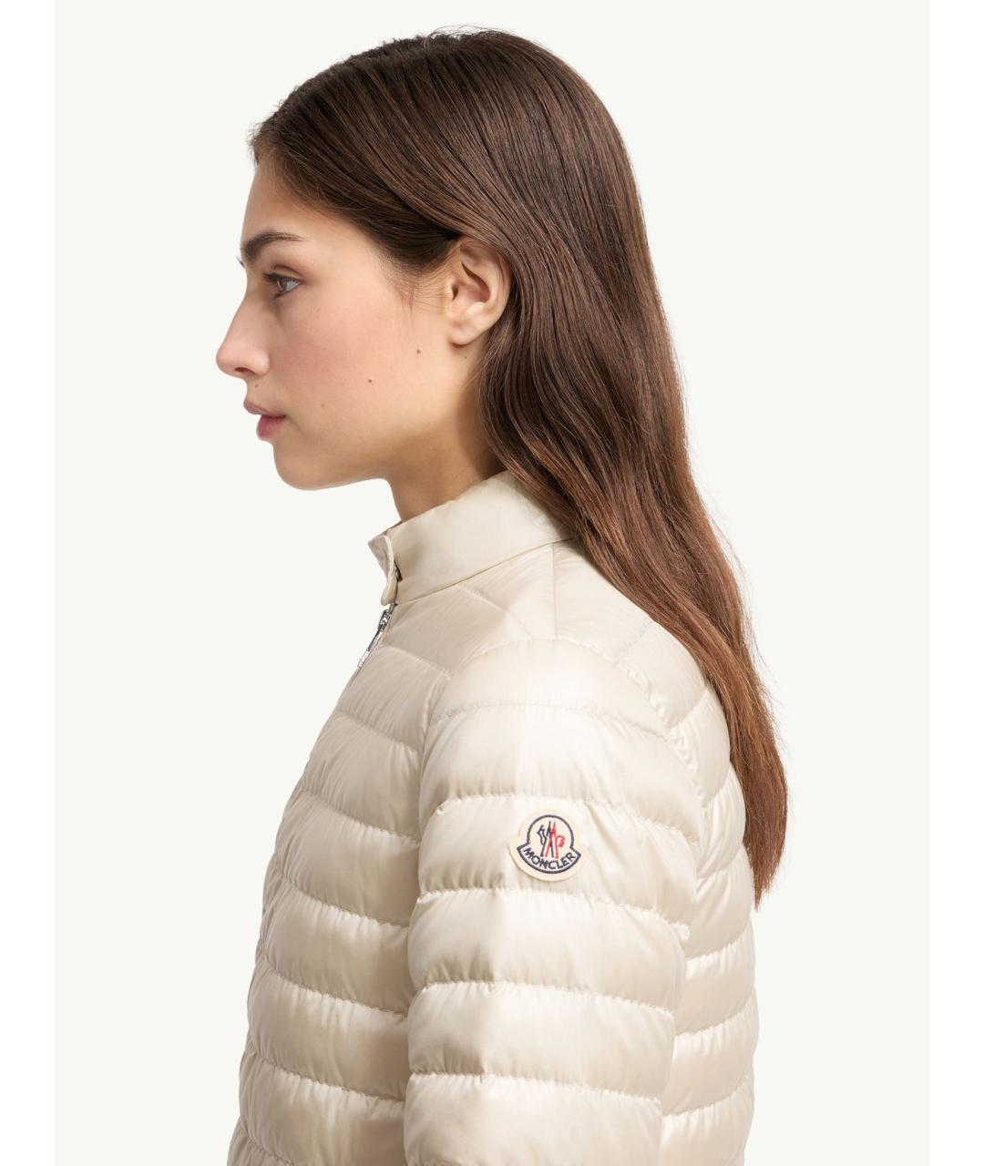 MONCLER Белая полиамидовая куртка, фото 6