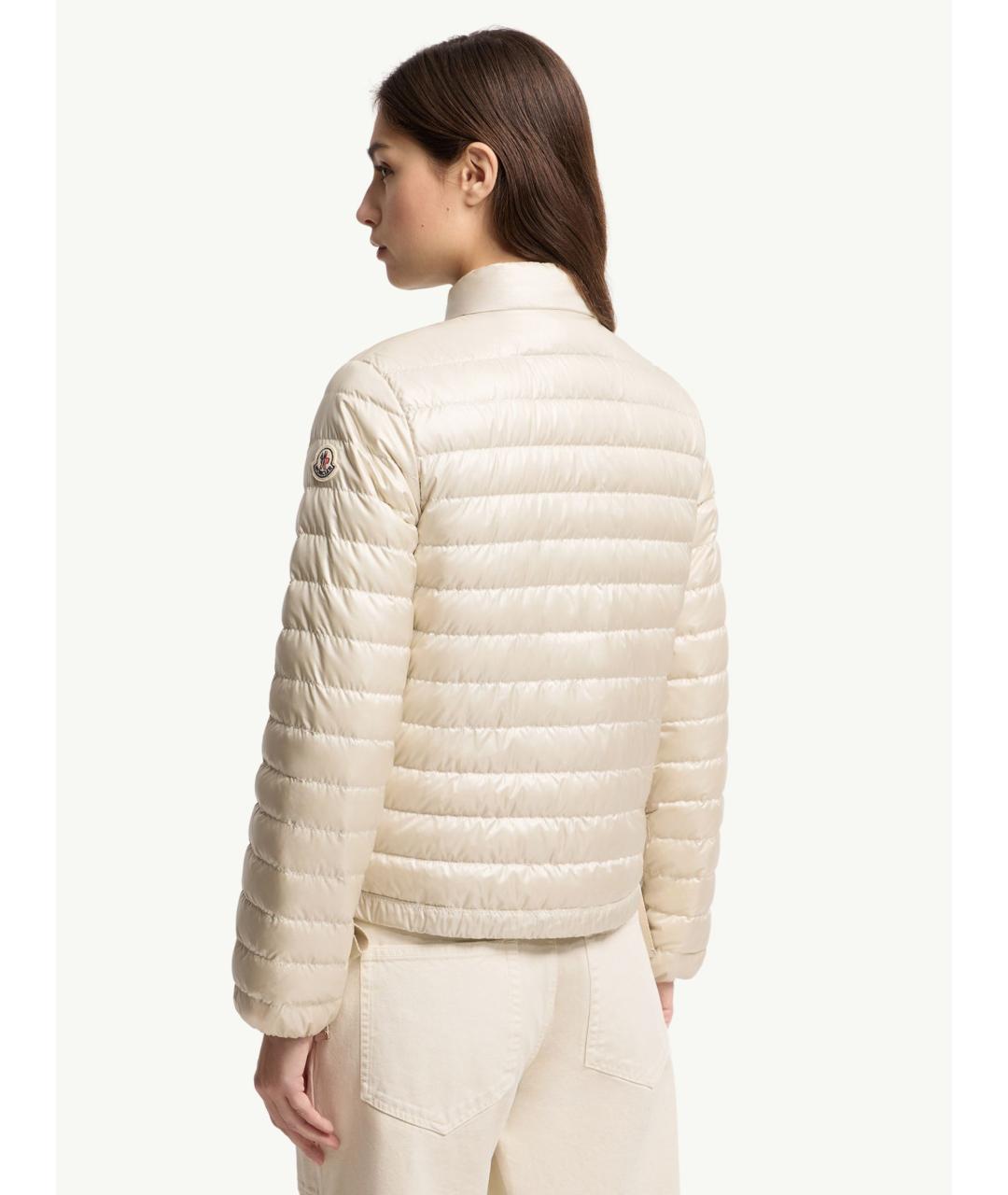 MONCLER Белая полиамидовая куртка, фото 4