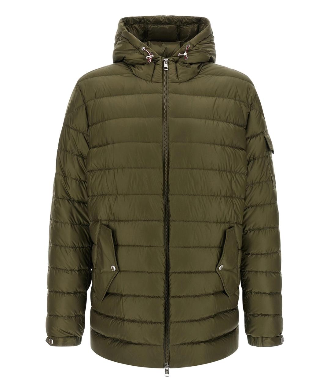 MONCLER Хаки полиамидовая парка, фото 1