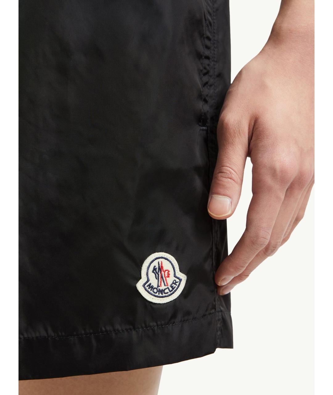 MONCLER Черные полиамидовые шорты, фото 7