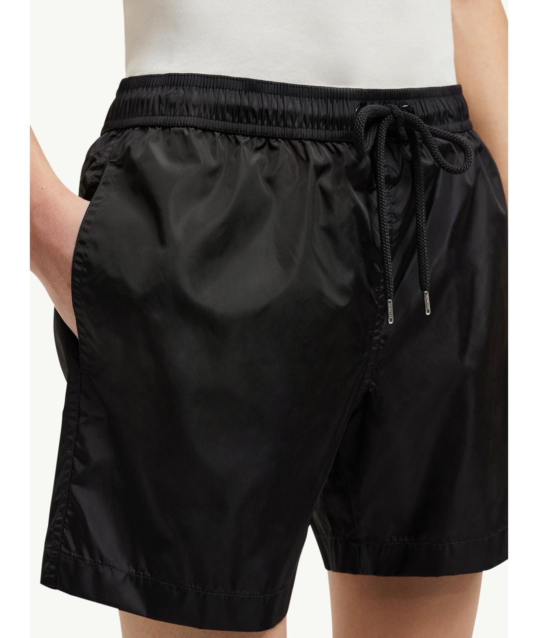 MONCLER Черные полиамидовые шорты, фото 5