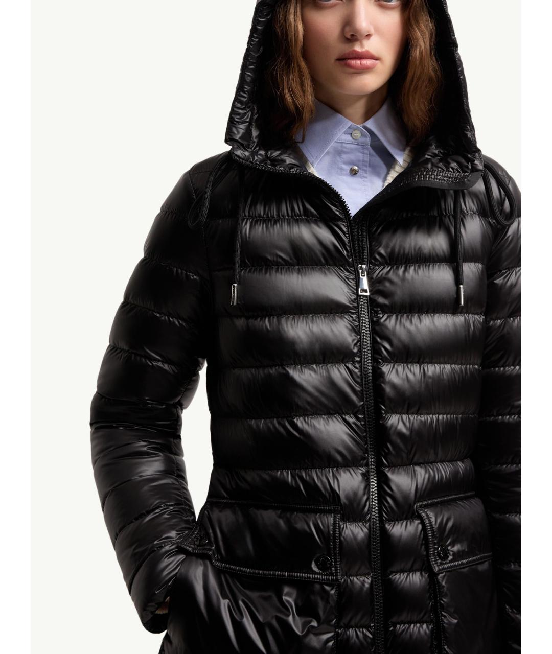 MONCLER Черная полиамидовая куртка, фото 5