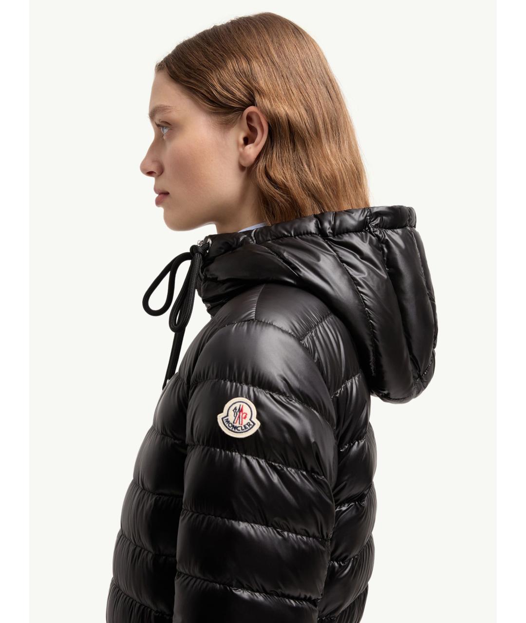 MONCLER Черная полиамидовая куртка, фото 6