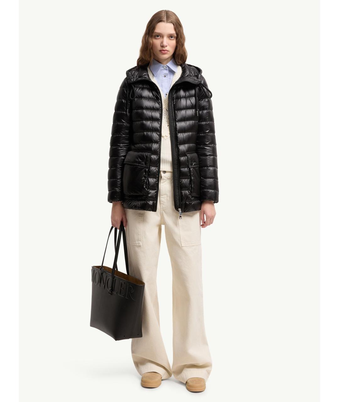 MONCLER Черная полиамидовая куртка, фото 2