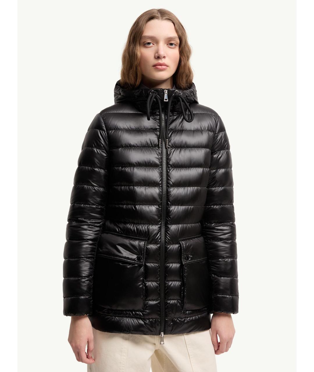 MONCLER Черная полиамидовая куртка, фото 3