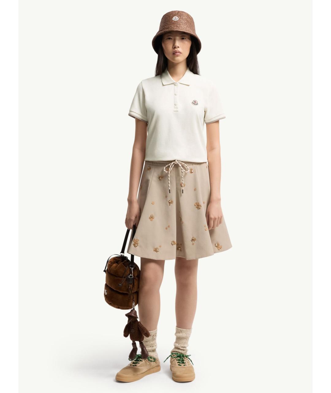 MONCLER Белая хлопковая футболка, фото 2