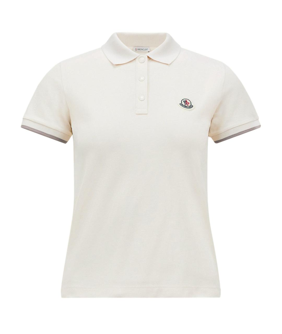 MONCLER Белая хлопковая футболка, фото 1