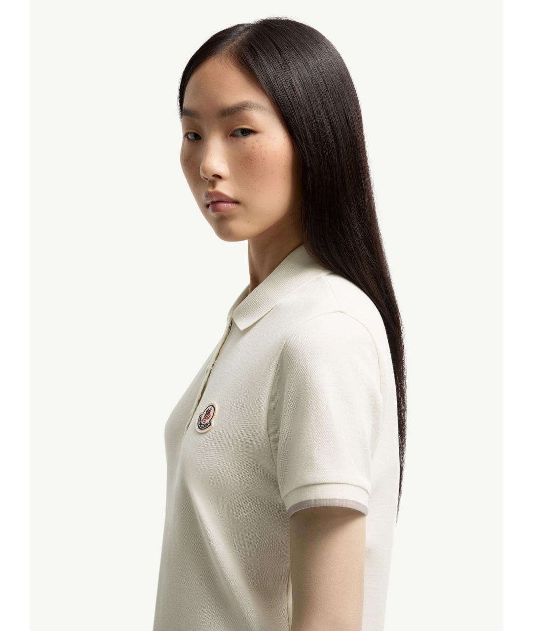 MONCLER Белая хлопковая футболка, фото 6