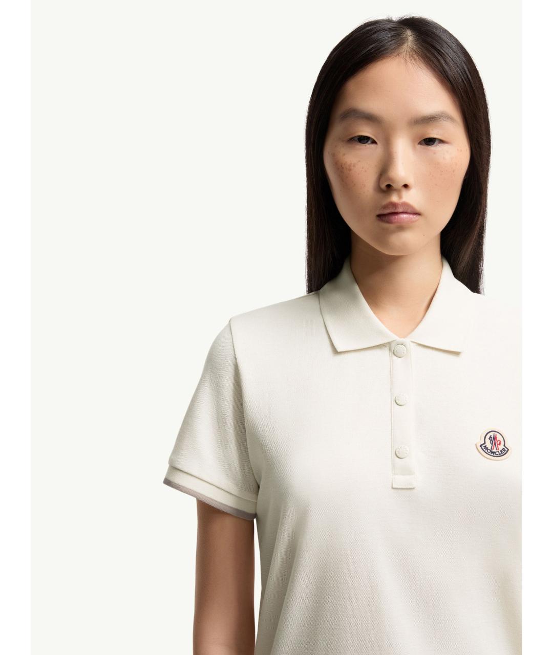 MONCLER Белая хлопковая футболка, фото 5