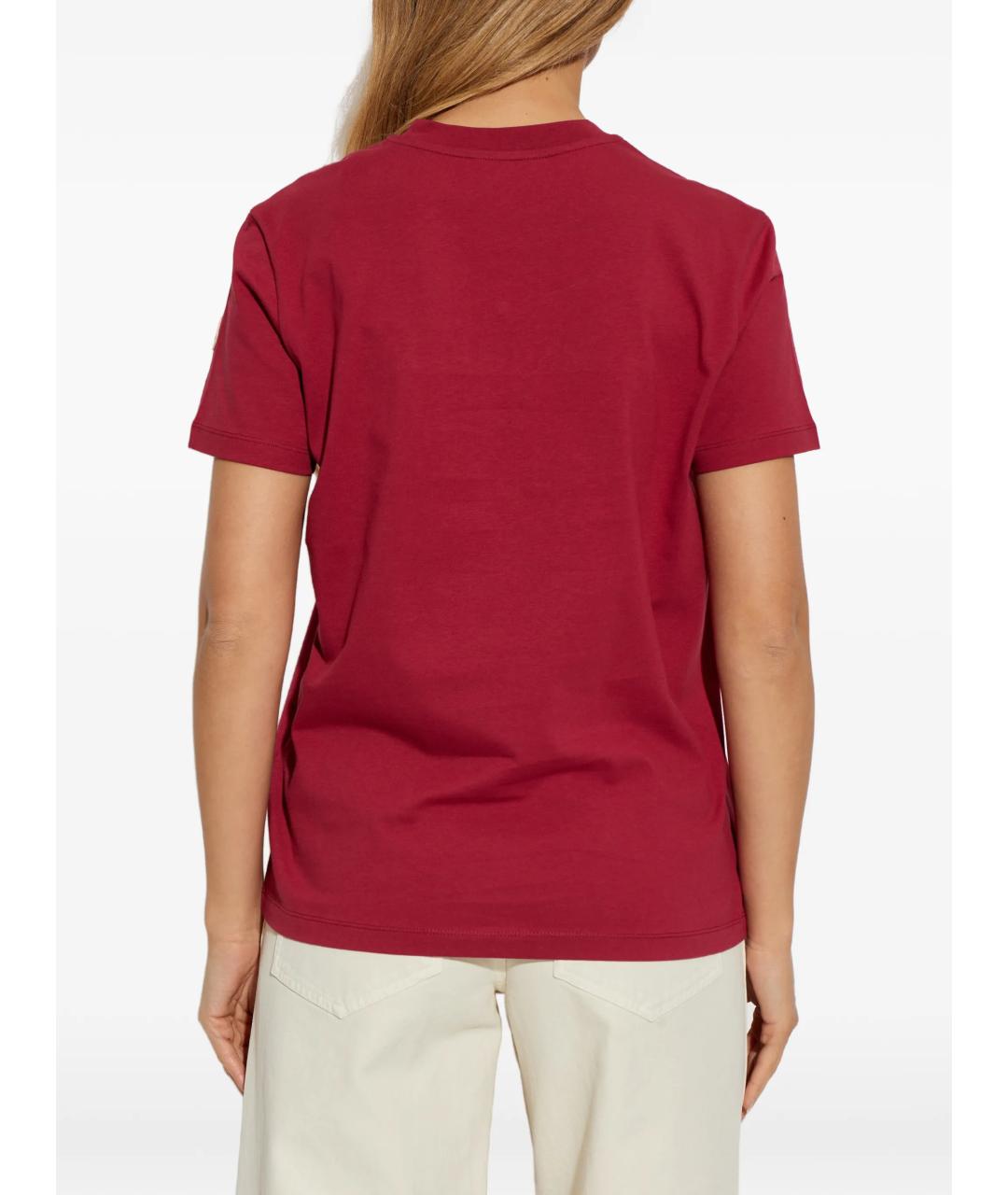 MONCLER Розовая хлопковая футболка, фото 3