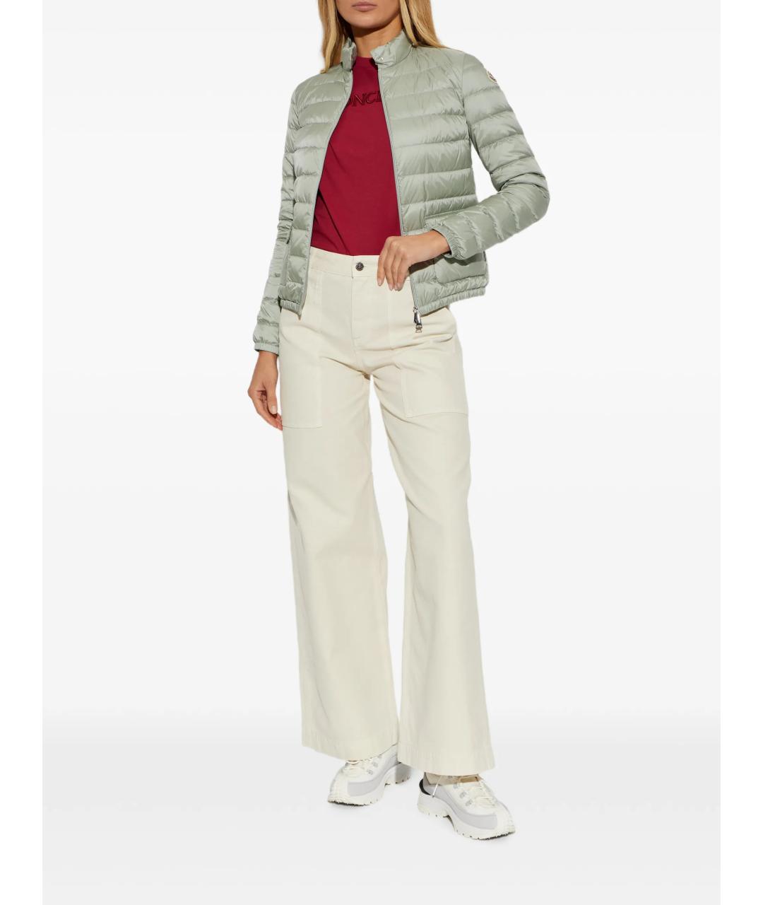 MONCLER Розовая хлопковая футболка, фото 5