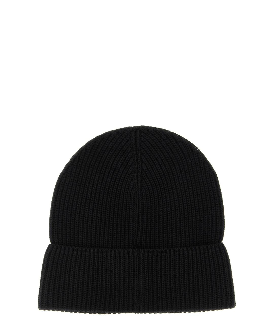 MONCLER Черная хлопковая шапка, фото 2
