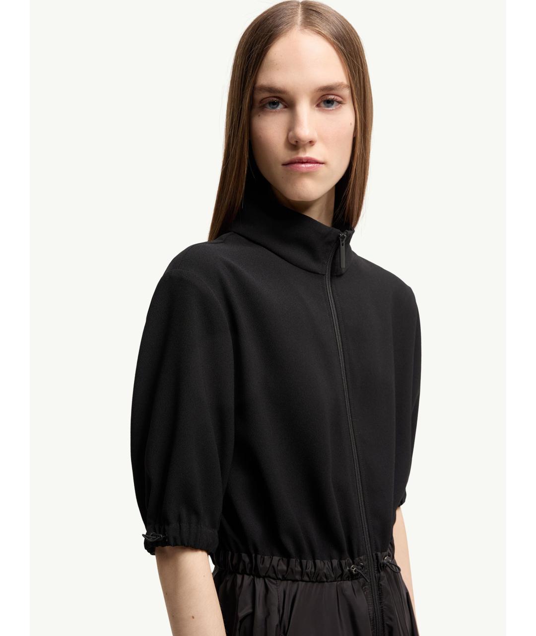 MONCLER Черное полиамидовое платье, фото 5