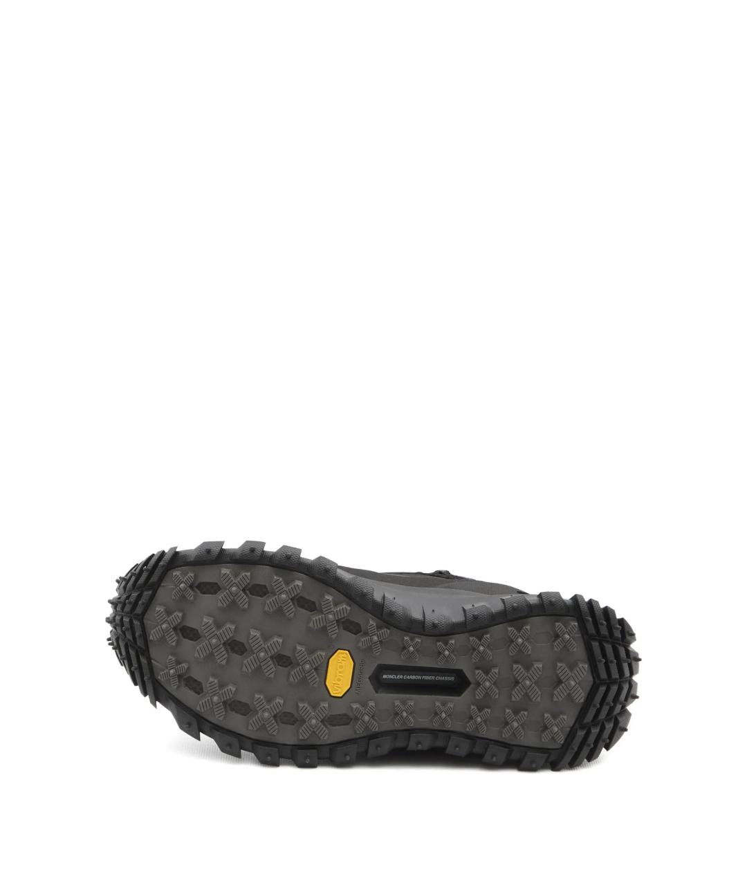 MONCLER Черные синтетические высокие кроссовки / кеды, фото 4