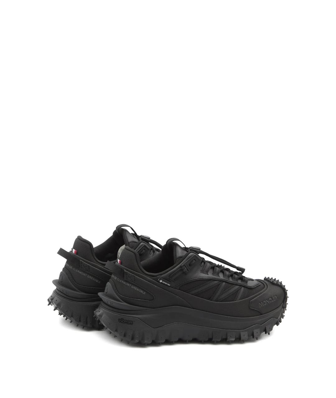 MONCLER Черные синтетические высокие кроссовки / кеды, фото 3