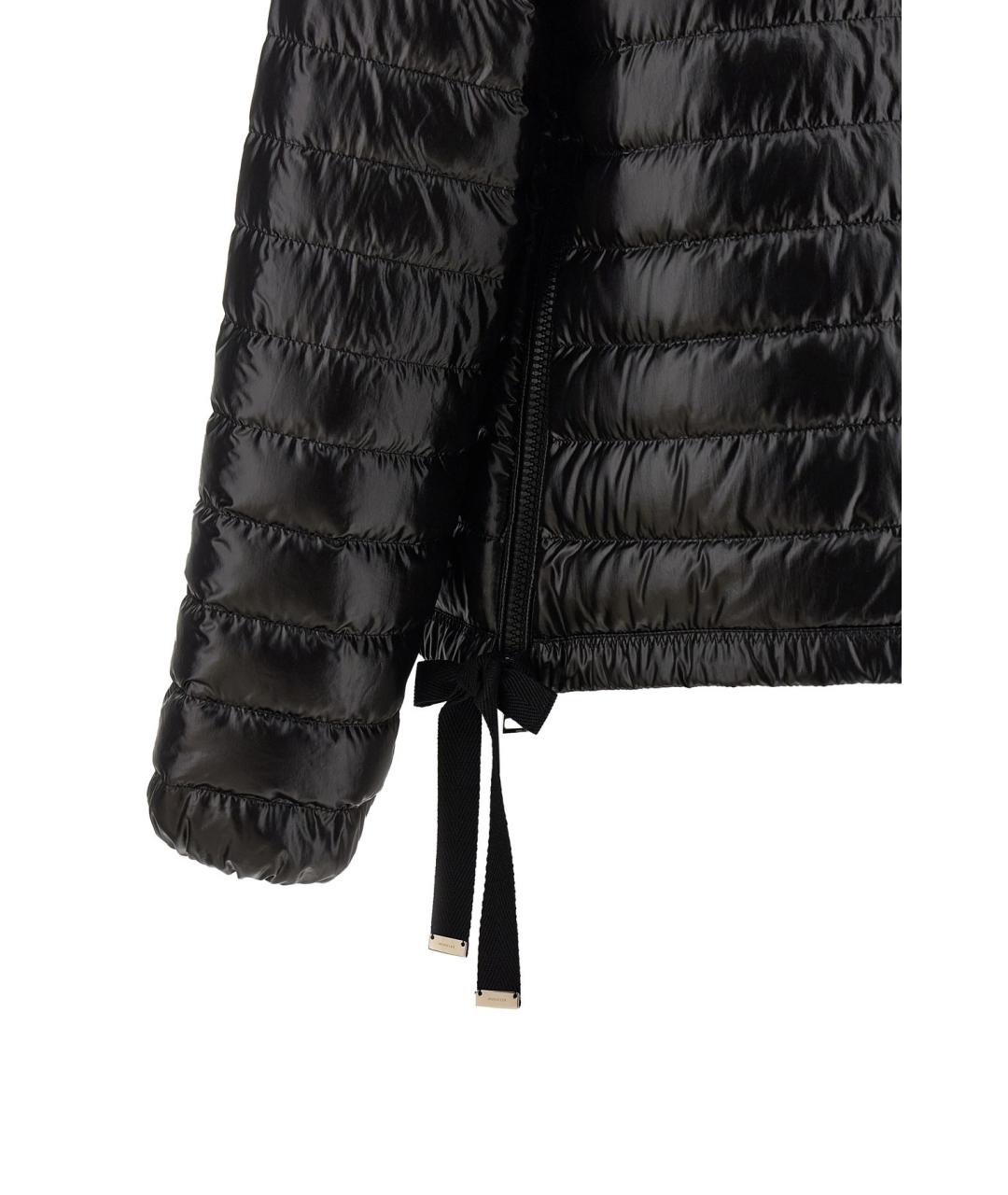 MONCLER Черный полиамидовый пуховик, фото 4