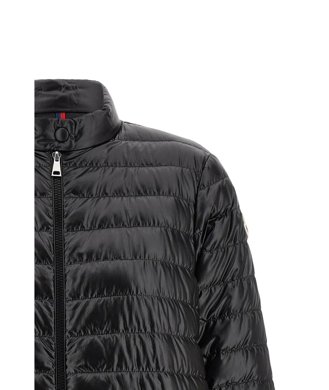 MONCLER Черный полиамидовый пуховик, фото 3