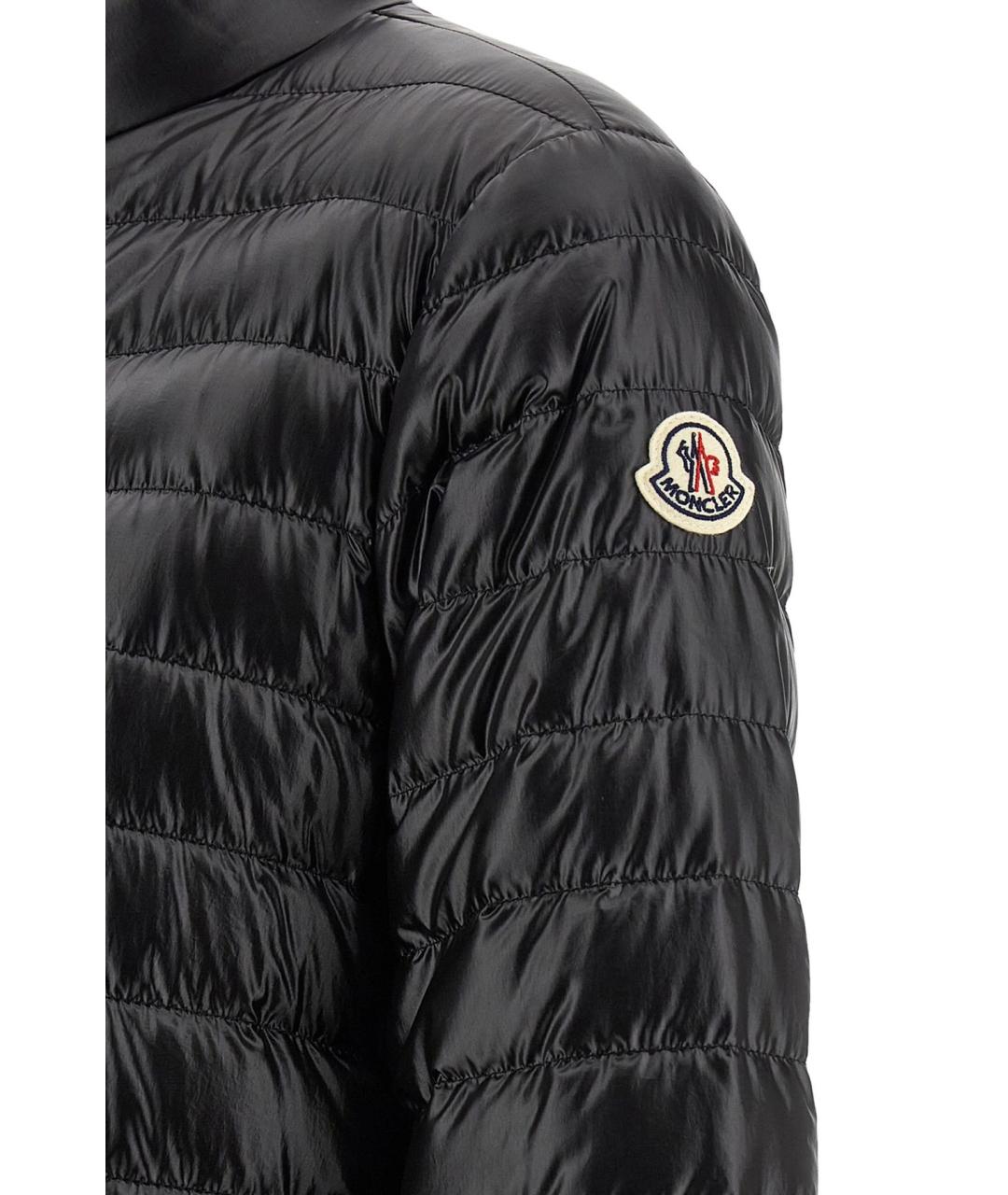 MONCLER Черный полиамидовый пуховик, фото 5