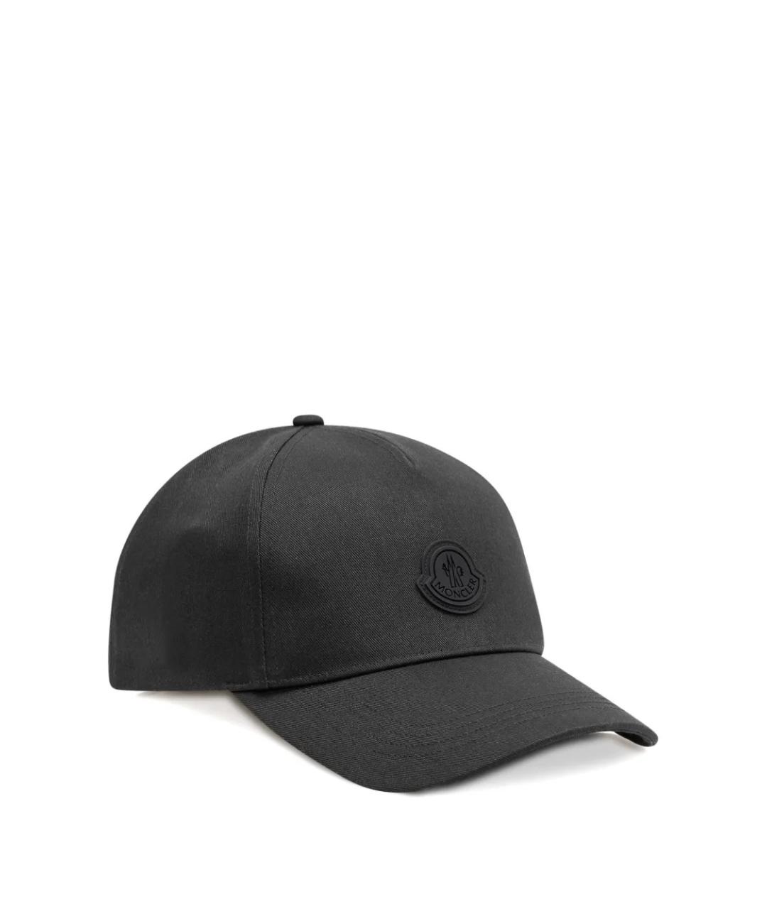 MONCLER Черная хлопковая кепка, фото 3