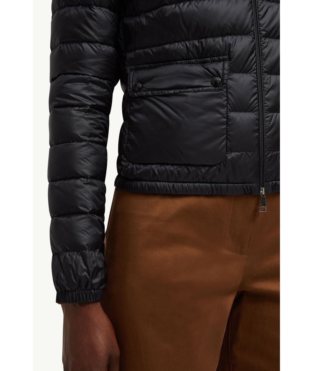 MONCLER Черная полиамидовая куртка, фото 4