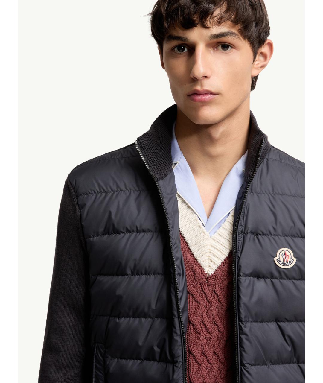 MONCLER Синий хлопковый кардиган, фото 5