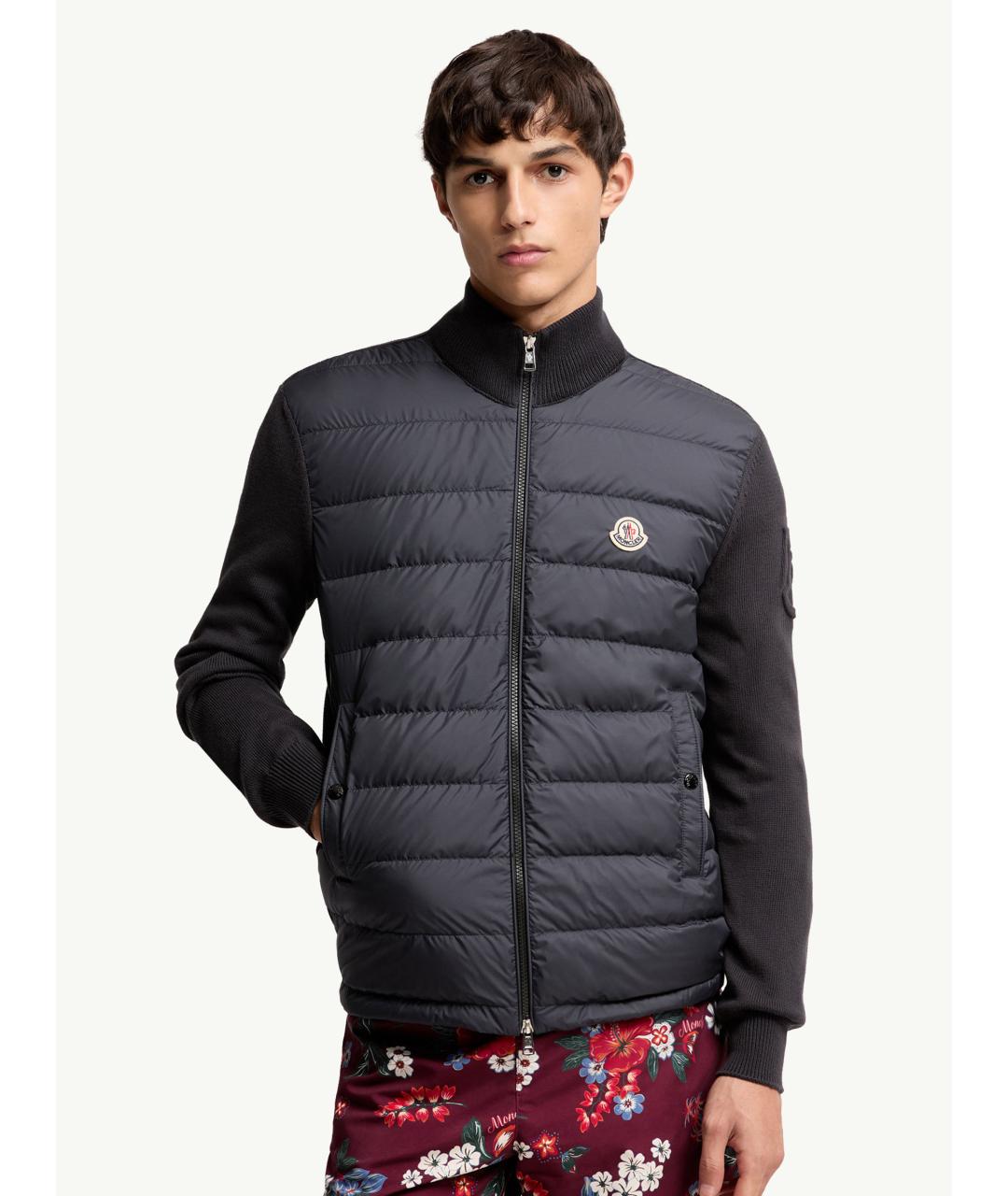 MONCLER Синий хлопковый кардиган, фото 3