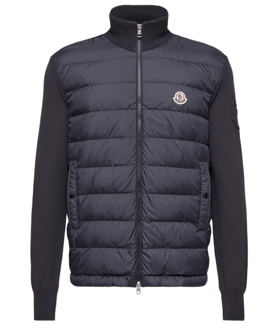 MONCLER Синий хлопковый кардиган, фото 1