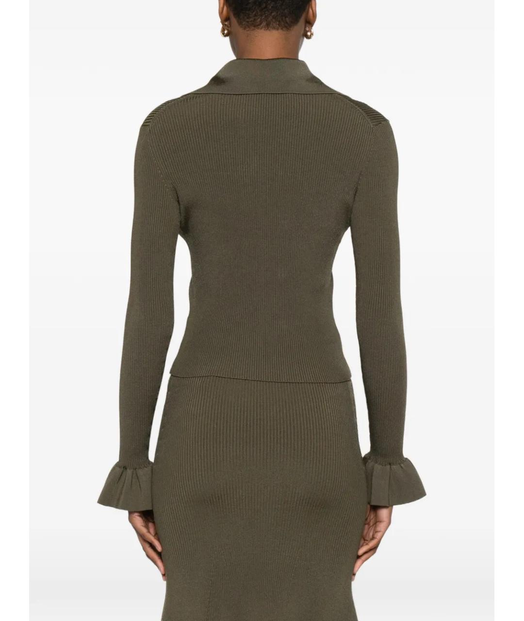 SELF-PORTRAIT Зеленый вискозный кардиган, фото 4