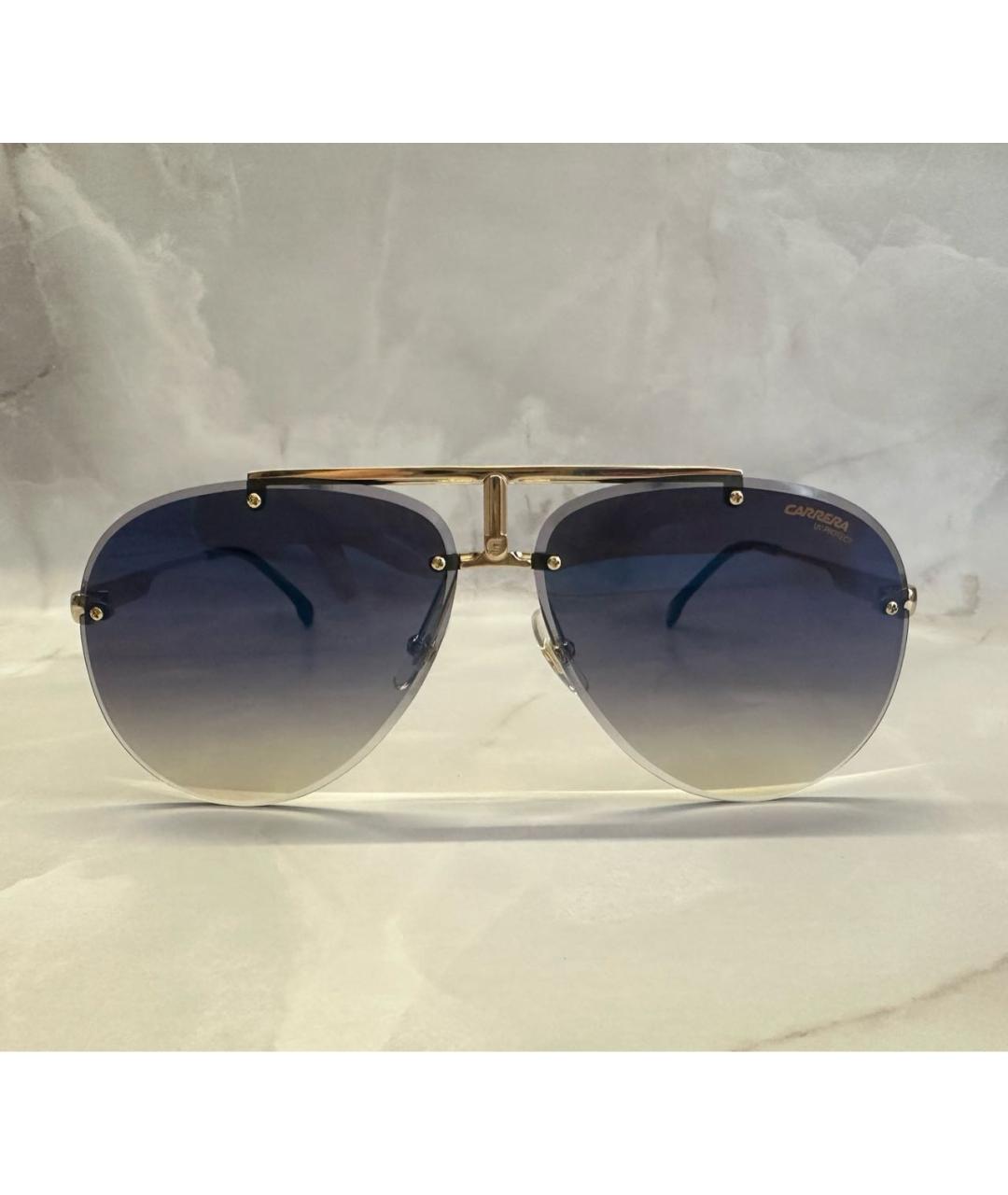 CARRERA Y CARRERA Золотые металлические солнцезащитные очки, фото 8