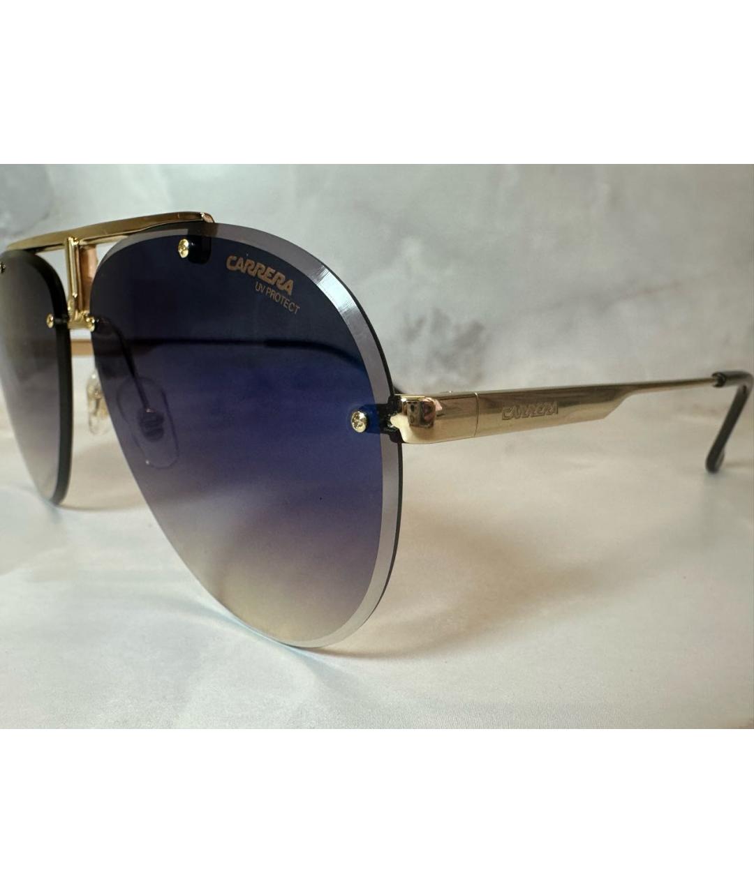 CARRERA Y CARRERA Золотые металлические солнцезащитные очки, фото 3