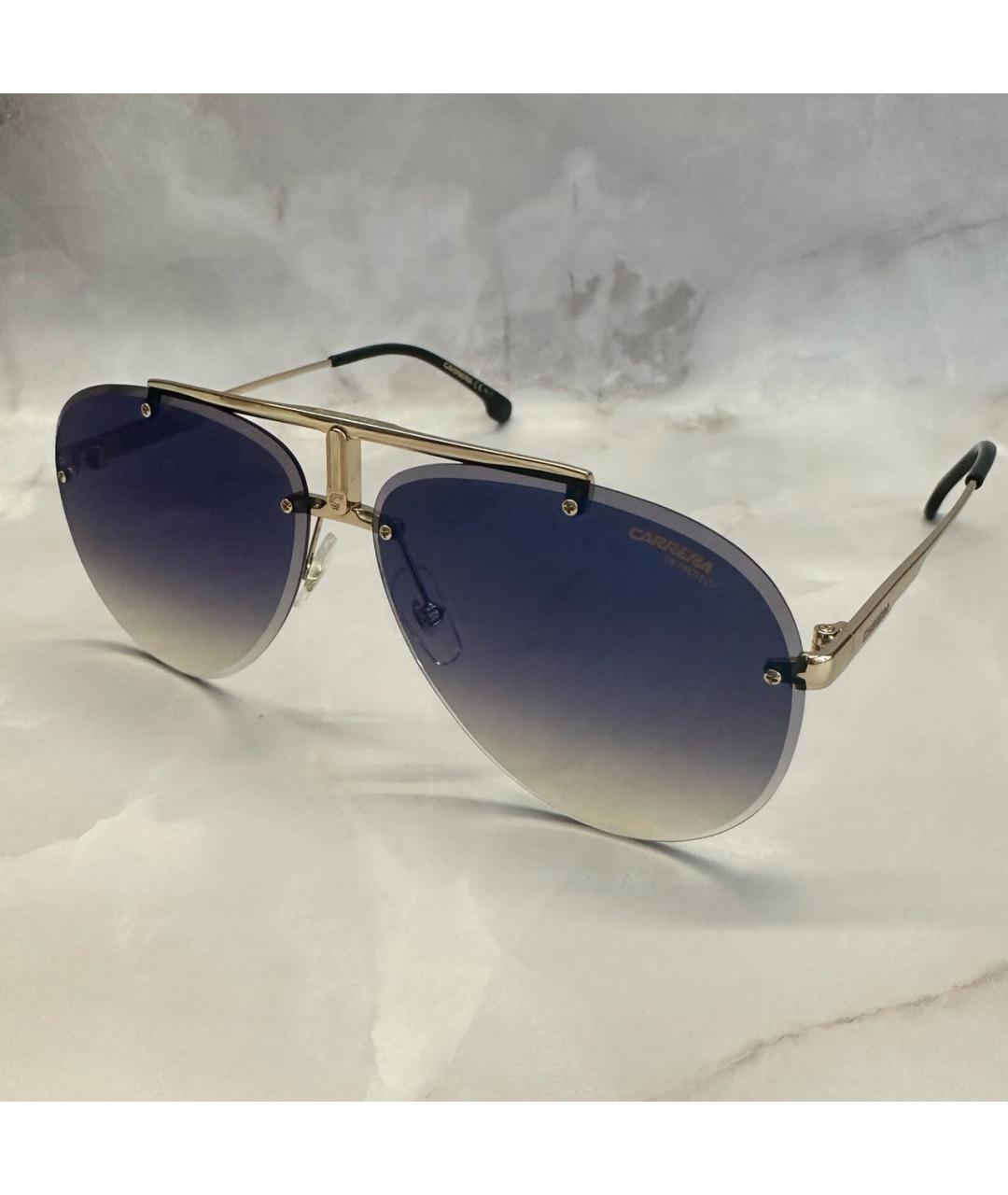 CARRERA Y CARRERA Золотые металлические солнцезащитные очки, фото 2