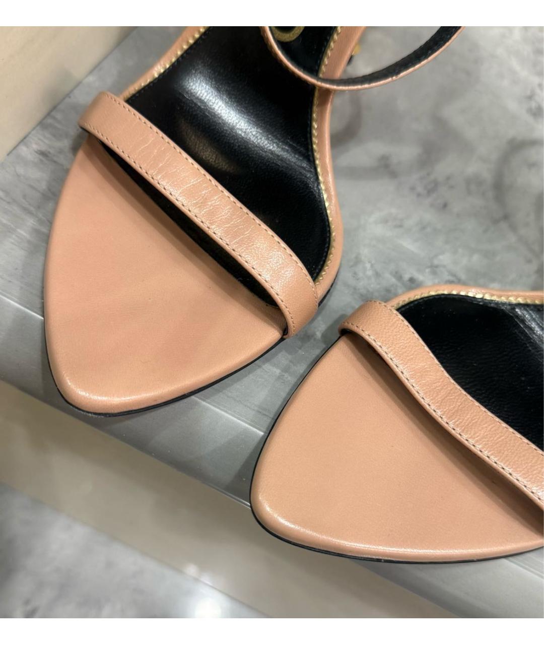 TOM FORD Бежевые кожаные босоножки, фото 8