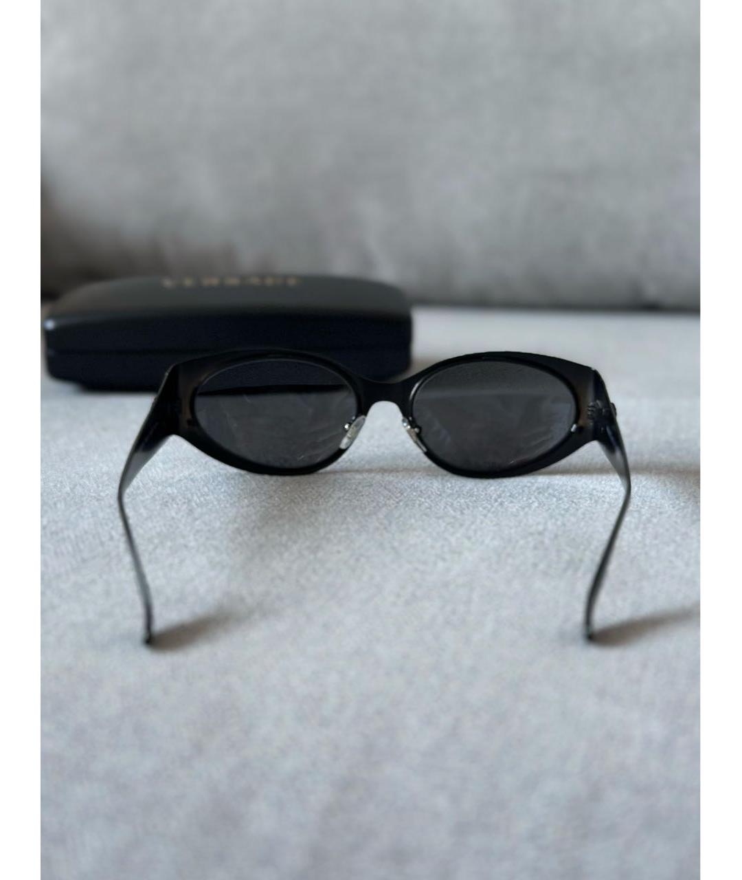 VERSACE Черные пластиковые солнцезащитные очки, фото 4