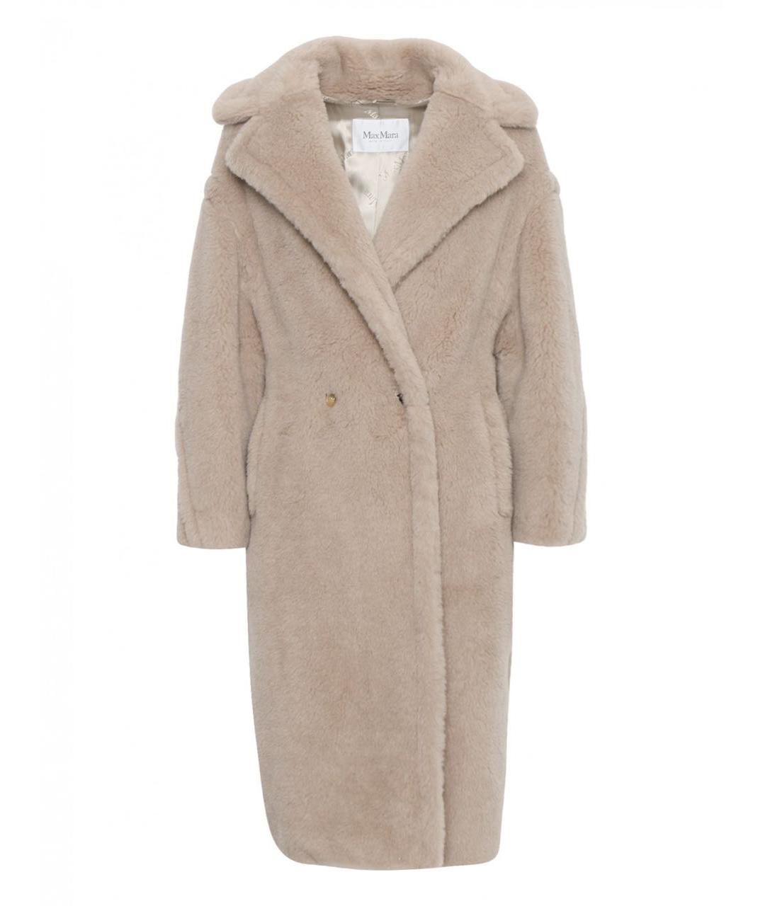 MAX MARA Бежевая шерстяная шуба, фото 1