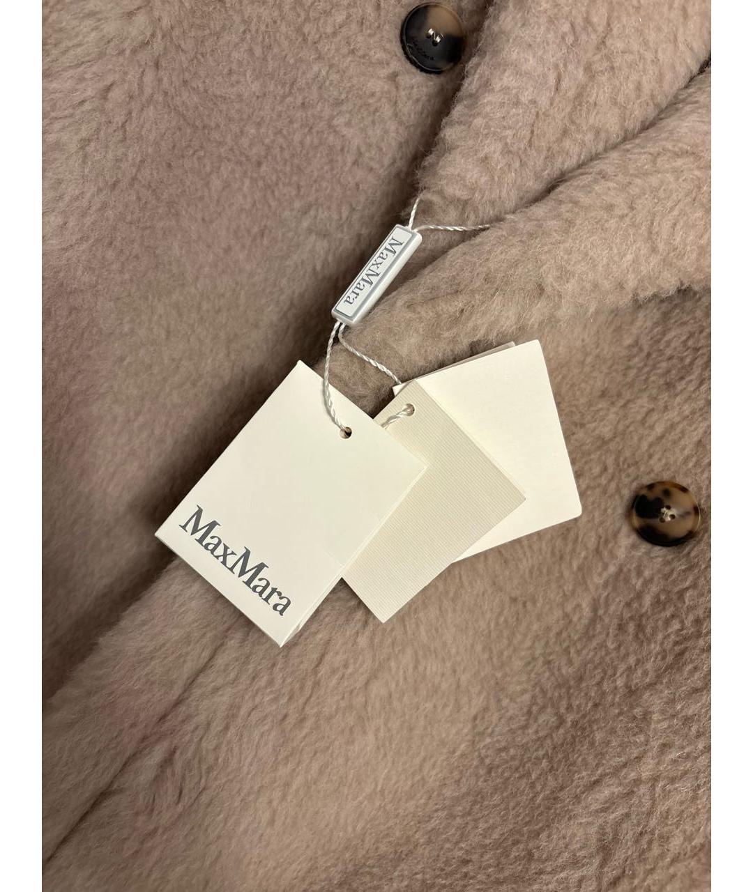 MAX MARA Бежевая шерстяная шуба, фото 7